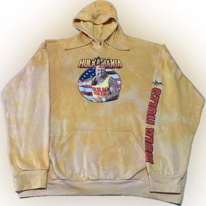 Men's Ripple Junction WWE Gold Hulk Hogan Hulk Fleece Pullover Hoodie - 3XL